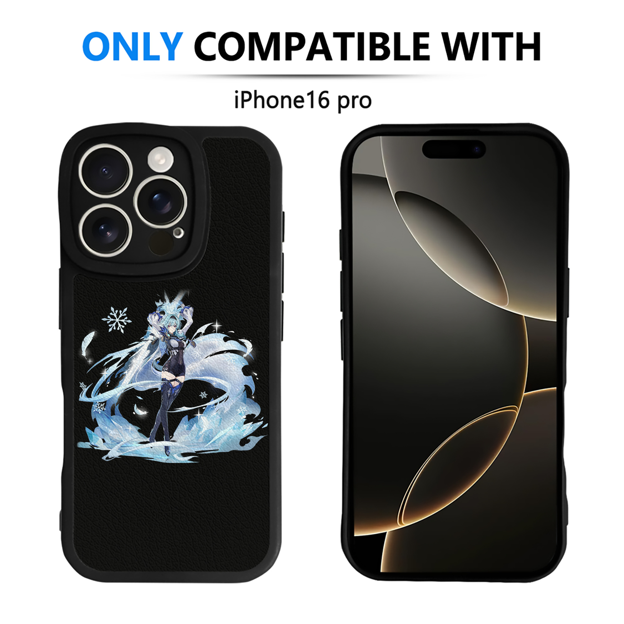 げんし神 优菈 ゆうら genshin Yūra 【iPhone 16シリーズ対応】シリコンスマホケース（レザー調） 材質：シリコン